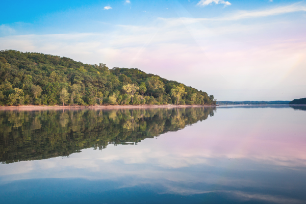 Crystal clear lake in Wisconsin
